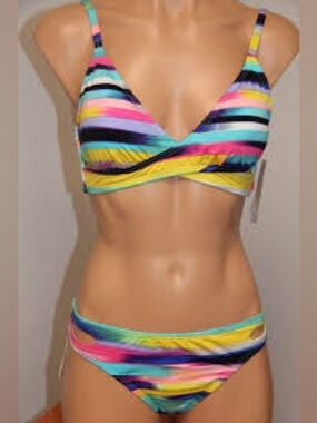 Bar III Paint Brush Multicolor Bikini 2 Pc Set, L